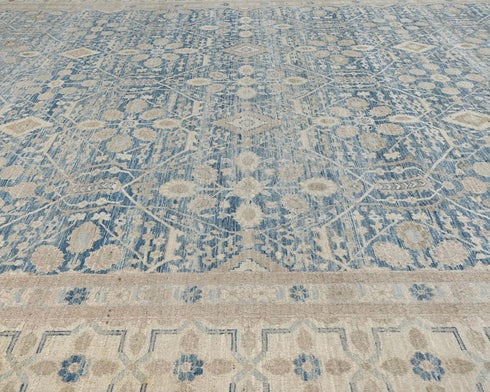 8x10 Blue Chobi Fine Quality Afghan Hand Knotted Wool Area Rug
